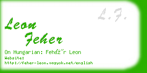 leon feher business card